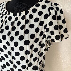 Classic Black & White Polka Dot Dress